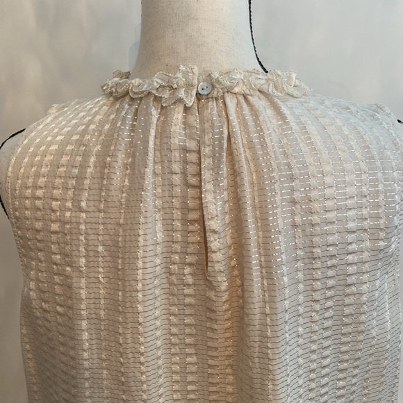 🌷 WHBM • Metallic Shimmer Sleeveless Top - Picture 6 of 14